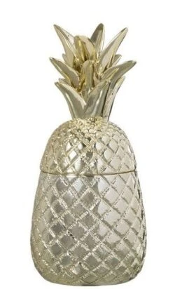 Ananas Résine Dorée Ysarg 10 Cm