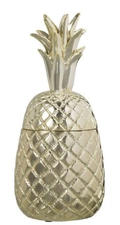 Ananas Résine Dorée Ysarg 17 Cm