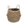ATMOSPHERA Panier Seagrass Pli Motif - Noir -Maison Eclat Boutique atmosphera panier seagrass pli motif noir 3560234547384 487891