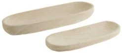Bols Allongés En Bois Blanc Pauline - Lot De 2