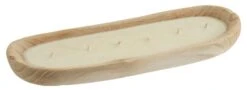 Bougie Dans Du Bois Blanc Jeny L 46 Cm