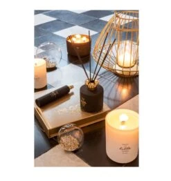 Bougie Parfumée Thé Blanc Verre Noir Et Blanc Narsh - Lot De 2 -Maison Eclat Boutique bougie parfumee the blanc verre noir et blanc narsh lot de 2 5415203956927 359209