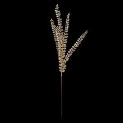 Branche De 5 Feuilles Pinnule Pailleté - 100 Cm
