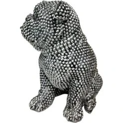 Chien Polyrésine Argenté Zoorin H 29 Cm -Maison Eclat Boutique chien polyresine argente zoorin h 29 cm 3248117546050 414012