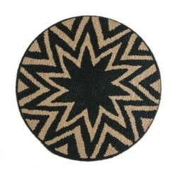 DEKO & CO Décor Vannerie Sauvage A - Ø38 Cm - Beige Et Noir