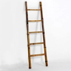 Échelle Portante 5 Niveaux Bambou L 48 Cm