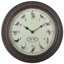Esschert Design Horloge Avec Sons D'oiseaux