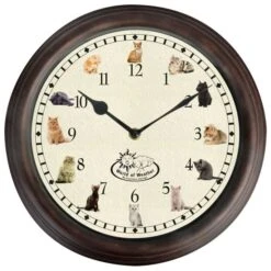 Esschert Design Horloge Avec Sons De Chat