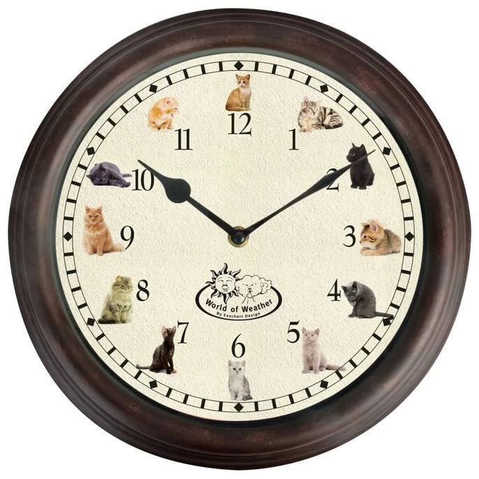 Esschert Design Horloge Avec Sons De Chat 4 Esschert Design Horloge Avec Sons De Chat – Image 2