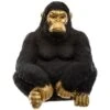 Gorille Grand Modele - H50 Cm - Noir Doré -Maison Eclat Boutique gorille grand modele h50 cm noir dore 3560233792488 759058