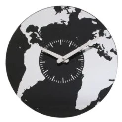 HOME DECO Factory Horloge Verre Mappemonde M6 HO2920