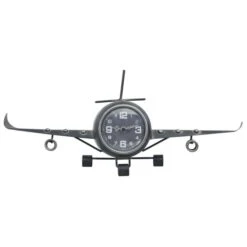 Horloge Avion Gris 41x8x17 Cm Métal -Maison Eclat Boutique horloge avion gris 41x8x17 cm metal 3666722313674 991936
