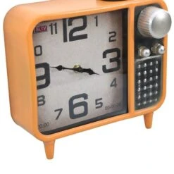 Horloge De Table Orange Et Noir 25x11x48 Cm Fer Et MDF -Maison Eclat Boutique horloge de table orange et noir 25x11x48 cm fer et mdf 3666722347013 954304