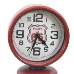 Horloge De Table Rouge 13x13x39 Cm Fer Et MDF -Maison Eclat Boutique horloge de table rouge 13x13x39 cm fer et mdf 8720286062173 954315