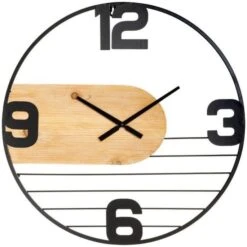 Horloge Métal Et Bois Emy D60