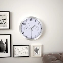 Horloge Murale à Quartz Hygromètre Et Thermomètre 30 Cm Blanc 9 Horloge Murale à Quartz Hygromètre Et Thermomètre 30 Cm Blanc -Maison Eclat Boutique horloge murale a quartz hygrometre et thermometre 30 cm blanc 3666722530309 551088