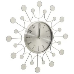 Horloge Murale Argenté 40 Cm Métal -Maison Eclat Boutique horloge murale argente 40 cm metal 3666722337427 967056