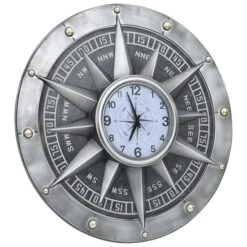 Horloge Murale Argenté 79 Cm MDF Et Métal -Maison Eclat Boutique horloge murale argente 79 cm mdf et metal 8720286062074 954285