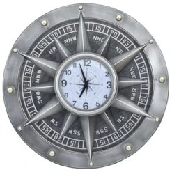 Horloge Murale Argenté 79 Cm MDF Et Métal -Maison Eclat Boutique horloge murale argente 79 cm mdf et metal 8720286062074 954286