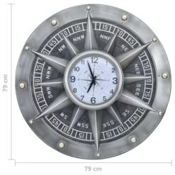 Horloge Murale Argenté 79 Cm MDF Et Métal -Maison Eclat Boutique horloge murale argente 79 cm mdf et metal 8720286062074 954288