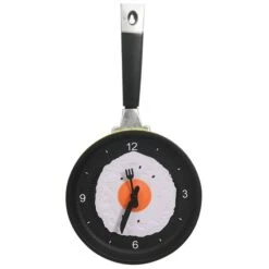 Horloge Murale Avec Design De Poêle à œuf Frit 18,8 Cm -Maison Eclat Boutique horloge murale avec design de poele a uf frit 18 8 cm 3666722337434 967049