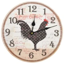 Horloge Murale Avec Motif De Coq Multicolore 30 Cm MDF -Maison Eclat Boutique horloge murale avec motif de coq multicolore 30 cm mdf 3666722337335 967102