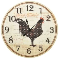 Horloge Murale Avec Motif De Coq Multicolore 60 Cm MDF -Maison Eclat Boutique horloge murale avec motif de coq multicolore 60 cm mdf 3666722313353 992208