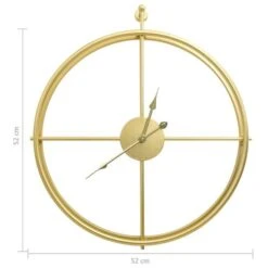 Horloge Murale Doré 52 Cm Fer -Maison Eclat Boutique horloge murale dore 52 cm fer 3666722337373 967085