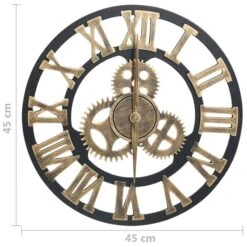 Horloge Murale Doré Et Noir 45 Cm MDF -Maison Eclat Boutique horloge murale dore et noir 45 cm mdf 8720286062029 954263