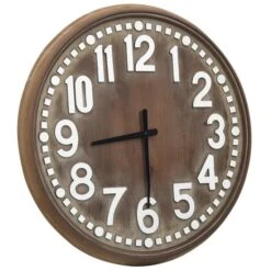 Horloge Murale Marron 60 Cm MDF -Maison Eclat Boutique horloge murale marron 60 cm mdf 8720286061992 954250