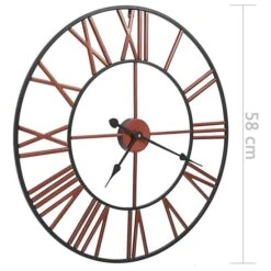 Horloge Murale Métal 58 Cm Rouge -Maison Eclat Boutique horloge murale metal 58 cm rouge 3666722499989 626900