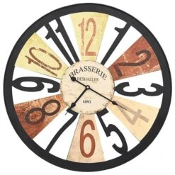 Horloge Murale Métal 60 Cm Multicolore -Maison Eclat Boutique horloge murale metal 60 cm multicolore 3666722499996 626890