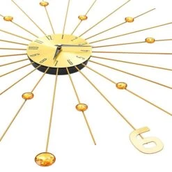 Horloge Murale Métal 70 Cm Doré 2 -Maison Eclat Boutique horloge murale metal 70 cm dore 3666722500050 626852