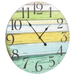 Horloge Murale Multicolore 60 Cm MDF 3 -Maison Eclat Boutique horloge murale multicolore 60 cm mdf 8720286138090 967137