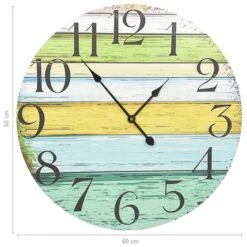 Horloge Murale Multicolore 60 Cm MDF 3 -Maison Eclat Boutique horloge murale multicolore 60 cm mdf 8720286138090 967139