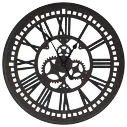 Horloge Murale Noir 70 Cm MDF -Maison Eclat Boutique horloge murale noir 70 cm mdf 3666722347044 954241