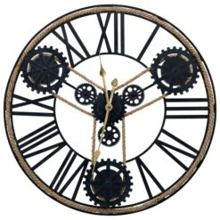 Horloge Murale Noir 70 Cm Métal -Maison Eclat Boutique horloge murale noir 70 cm metal 3666722873338 954224