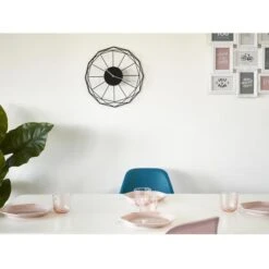Horloge Murale Ronde Métal Noir Onten -Maison Eclat Boutique horloge murale ronde metal noir ben 3248117234308 414086
