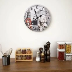 Horloge Murale Vintage Marilyn Monroe 30 Cm -Maison Eclat Boutique horloge murale vintage marilyn monroe 30 cm 3666722530354 551058
