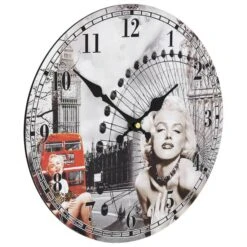Horloge Murale Vintage Marilyn Monroe 30 Cm -Maison Eclat Boutique horloge murale vintage marilyn monroe 30 cm 3666722530354 551059