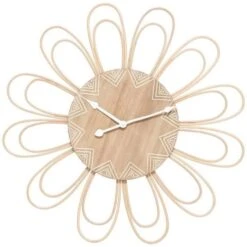 Horloge Rotin Fleur D58