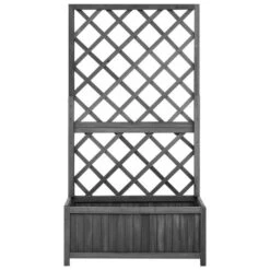 Jardinière à Treillis Jardin Noir 70x30x135 Cm Bois De Sapin -Maison Eclat Boutique jardiniere a treillis jardin noir 70x30x135 cm bois de sapin 3666722210706 1155935