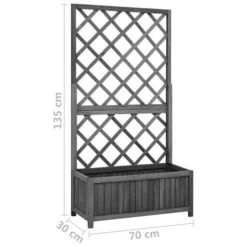 Jardinière à Treillis Jardin Noir 70x30x135 Cm Bois De Sapin -Maison Eclat Boutique jardiniere a treillis jardin noir 70x30x135 cm bois de sapin 3666722210706 1155940