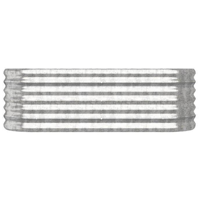 Jardinière Acier Enduit De Poudre 114x40x36 Cm Argenté 5 Jardinière Acier Enduit De Poudre 114x40x36 Cm Argenté – Image 3