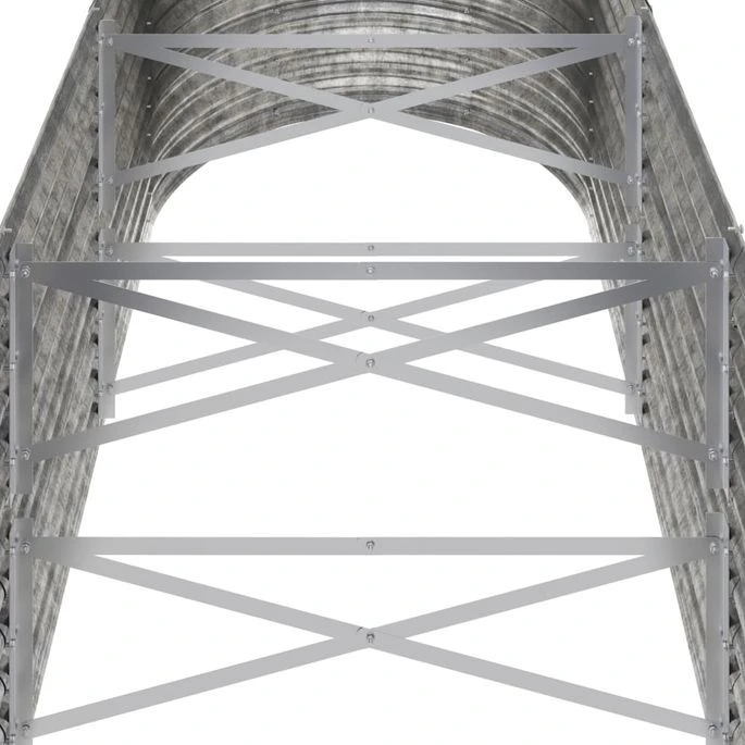 Jardinière Acier Enduit De Poudre 224x80x68 Cm Argenté 7 Jardinière Acier Enduit De Poudre 224x80x68 Cm Argenté – Image 5