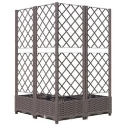 Jardinière Avec Treillis Marron 80x80x121,5 Cm PP -Maison Eclat Boutique jardiniere avec treillis marron 80x80x121 5 cm pp 3666722124508 1346190