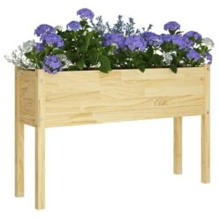 Jardinière D'extérieur 110x31x70 Cm Bois De Pin Massif