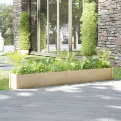 Jardinière D'extérieur 200x31x31 Cm Bois De Pin Massif