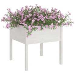 Jardinière D'extérieur Blanc 70x70x70 Cm Bois De Pin Massif -Maison Eclat Boutique jardiniere d exterieur blanc 70x70x70 cm bois de pin massif 3666722124133 1346980