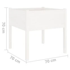 Jardinière D'extérieur Blanc 70x70x70 Cm Bois De Pin Massif -Maison Eclat Boutique jardiniere d exterieur blanc 70x70x70 cm bois de pin massif 3666722124133 1346984